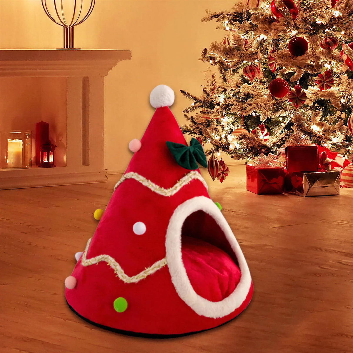 Cabane Pour Chat En Forme De Sapin De Noël Pour toi Mon chat