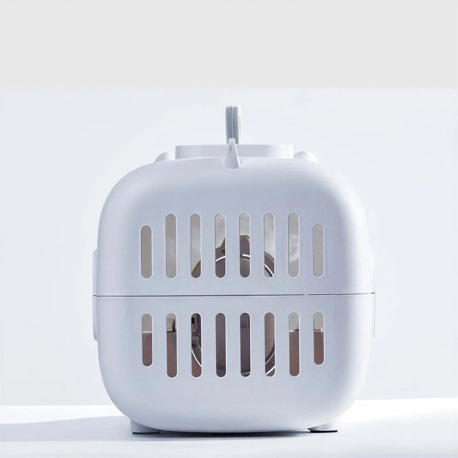 Boîte de transport en plastique vitrée avec poignée pour chat Pour toi Mon chat