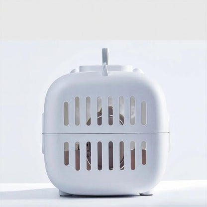 Boîte de transport en plastique vitrée avec poignée pour chat Pour toi Mon chat