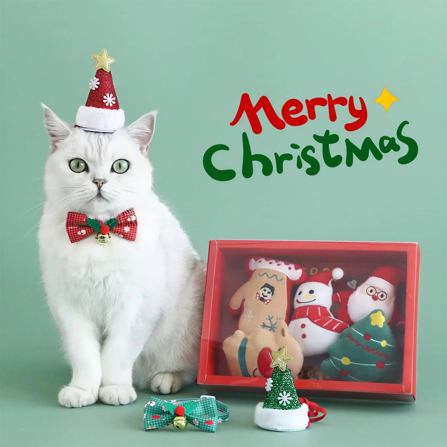 Lot de 5 Jouets pour Chat de Noel Pour toi Mon chat