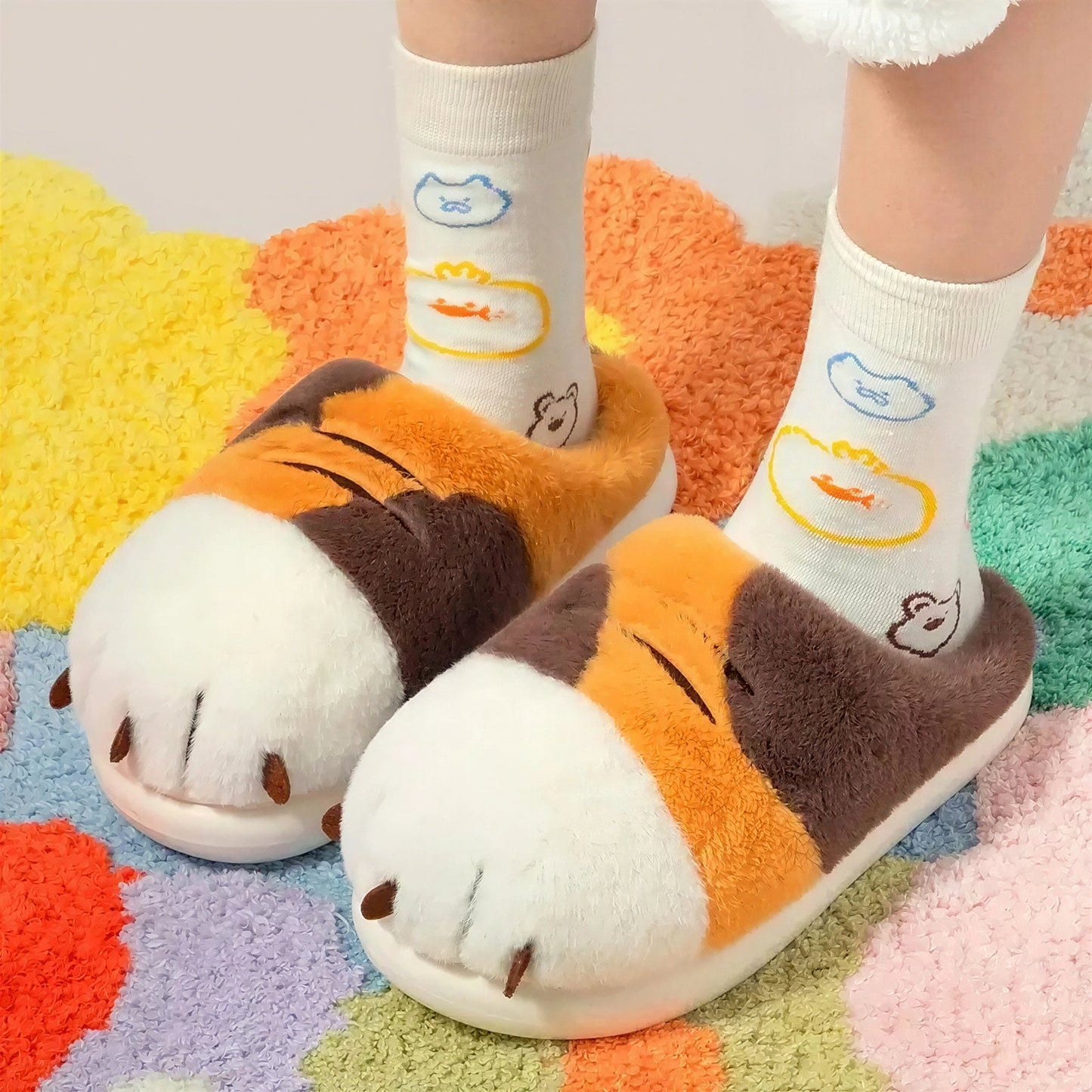 Cadeau Fan De Chat Chausson Patte De Chat Avec Petites Griffes Pour toi Mon chat
