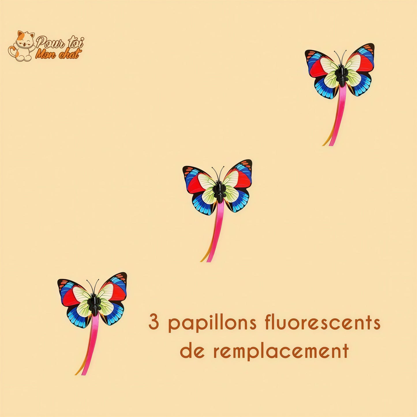 Jouet Papillon Volant pour Chat - Attrap'Papillon™ Pour toi Mon chat