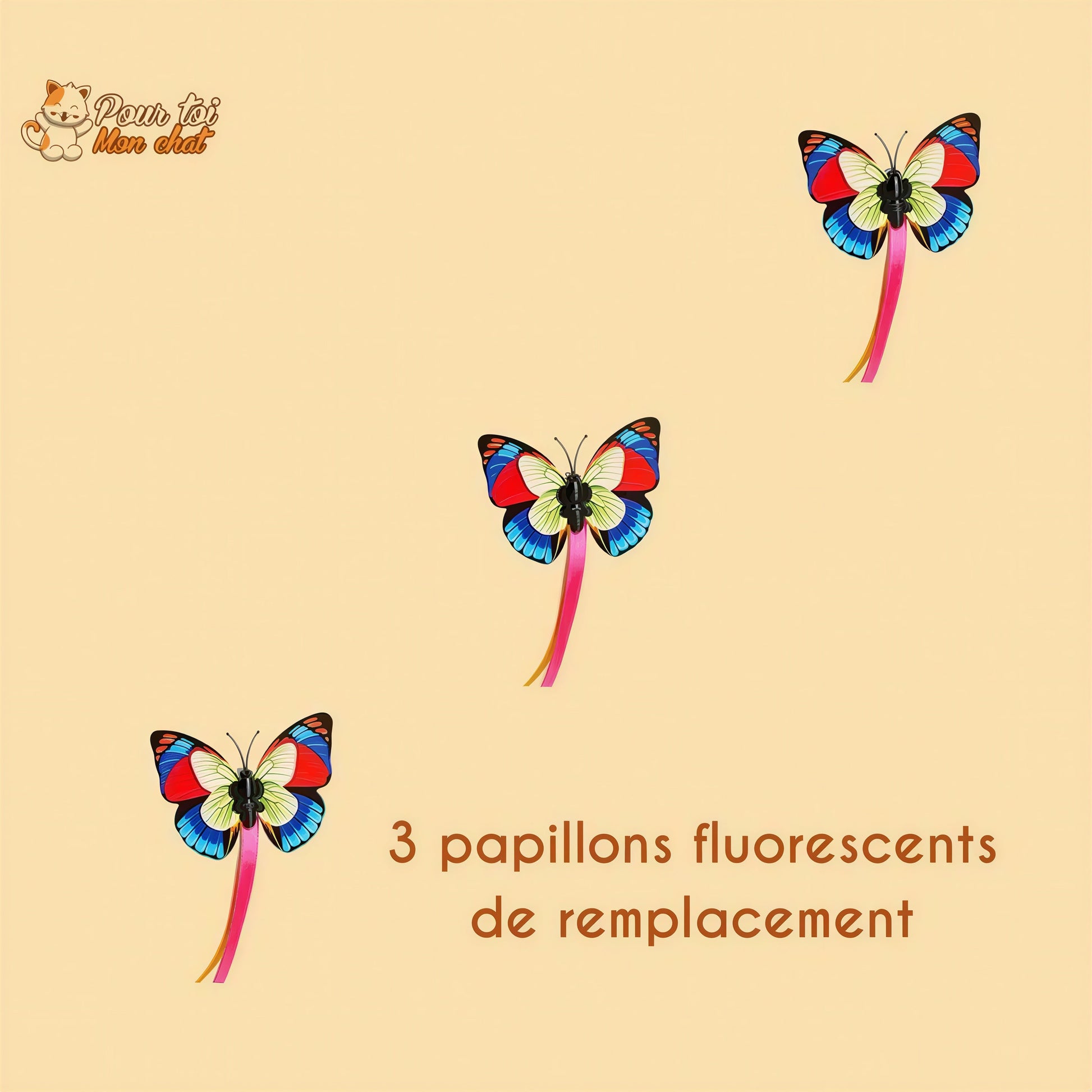 Jouet Papillon Volant pour Chat - Attrap'Papillon™ Pour toi Mon chat