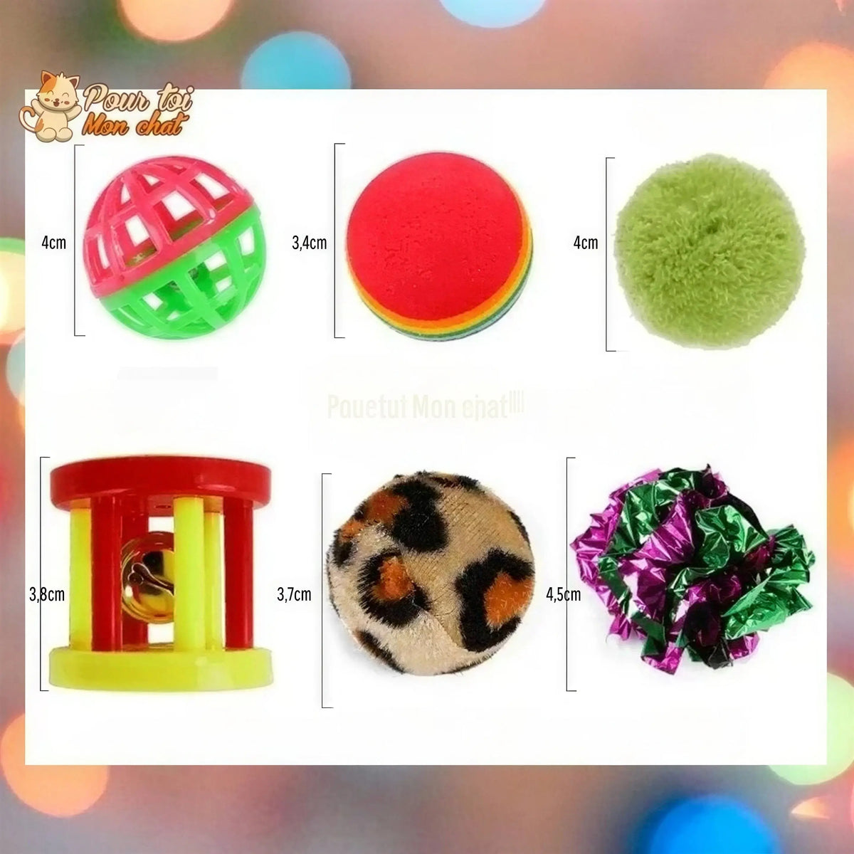 Pack de jouets divers et rigolos pour chat - TousmesJouets4Cat™ Pour toi Mon chat