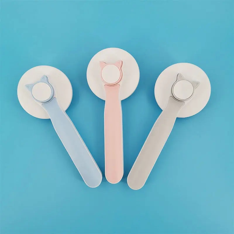 Peigne dépilatoire rond en plastique avec bouton pour chat Pour toi Mon chat