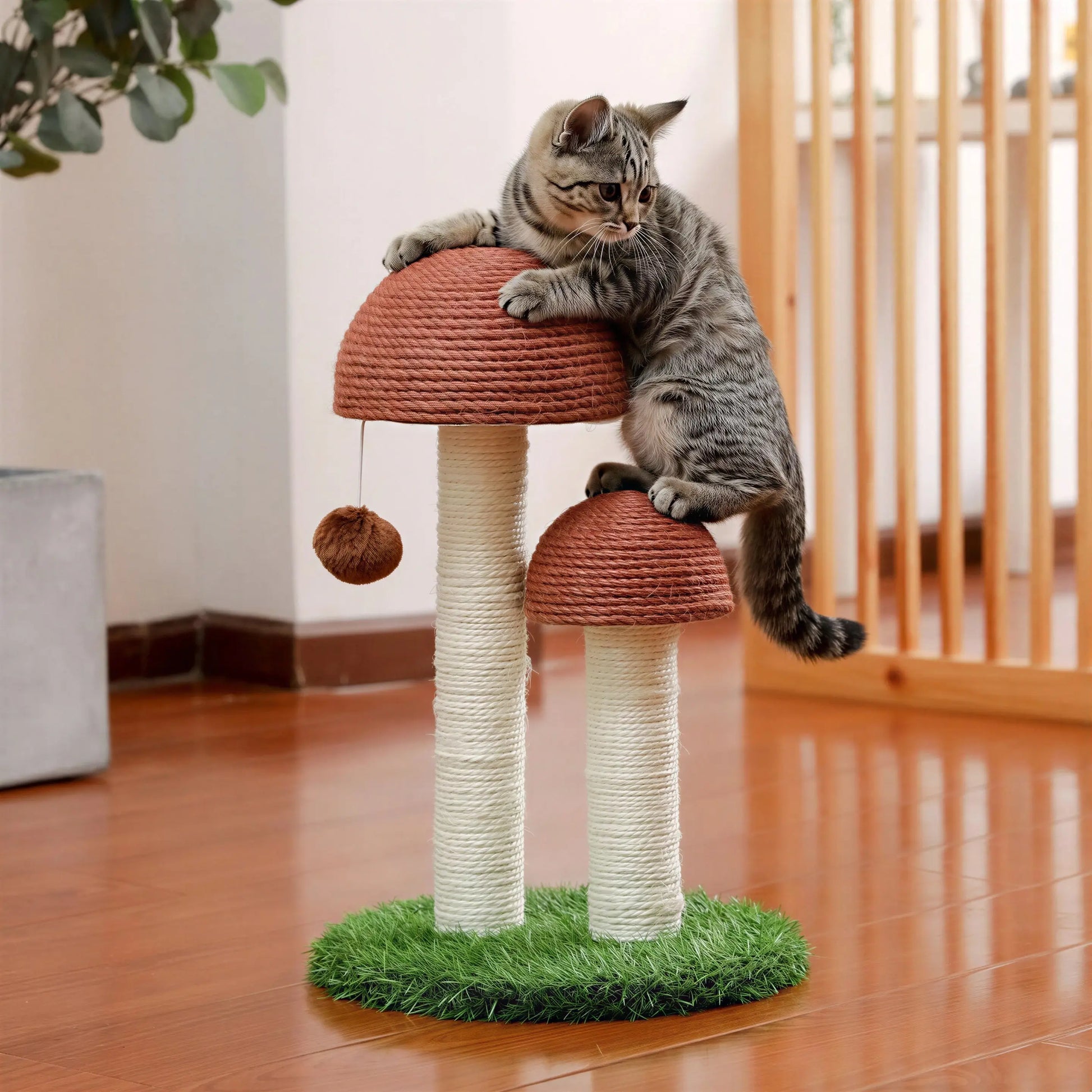 Petit arbre à chat en forme de champignon Pour toi Mon chat