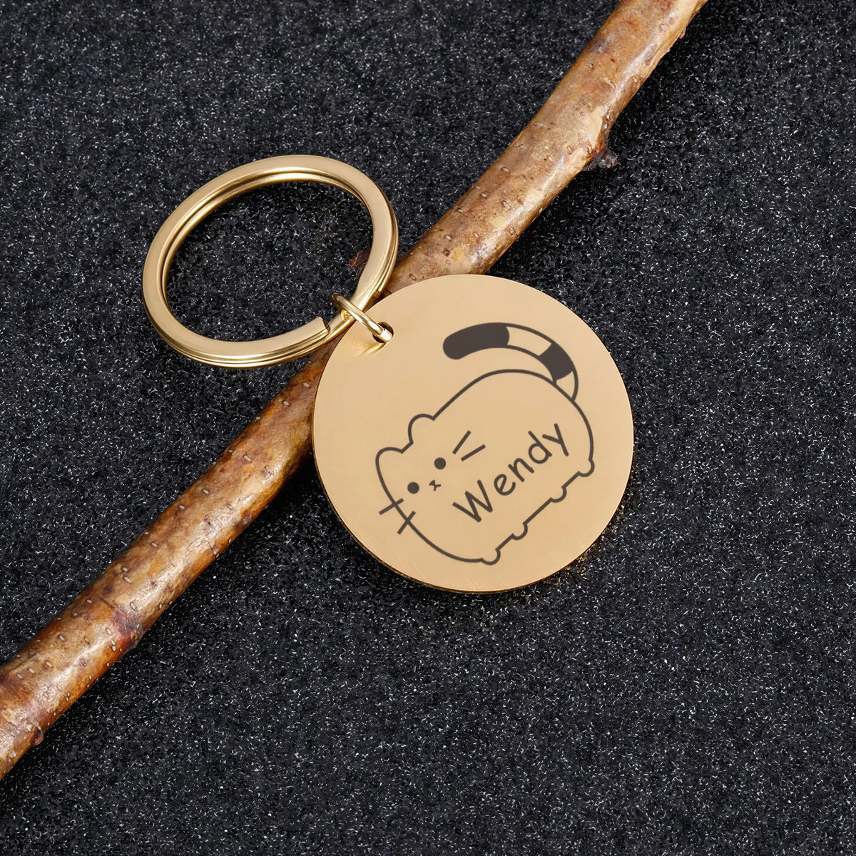 Plaque de collier personnalisée en acier inoxydable pour chat Pour toi Mon chat