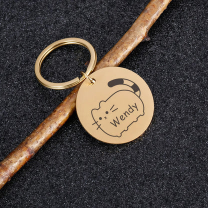 Plaque de collier personnalisée en acier inoxydable pour chat Pour toi Mon chat
