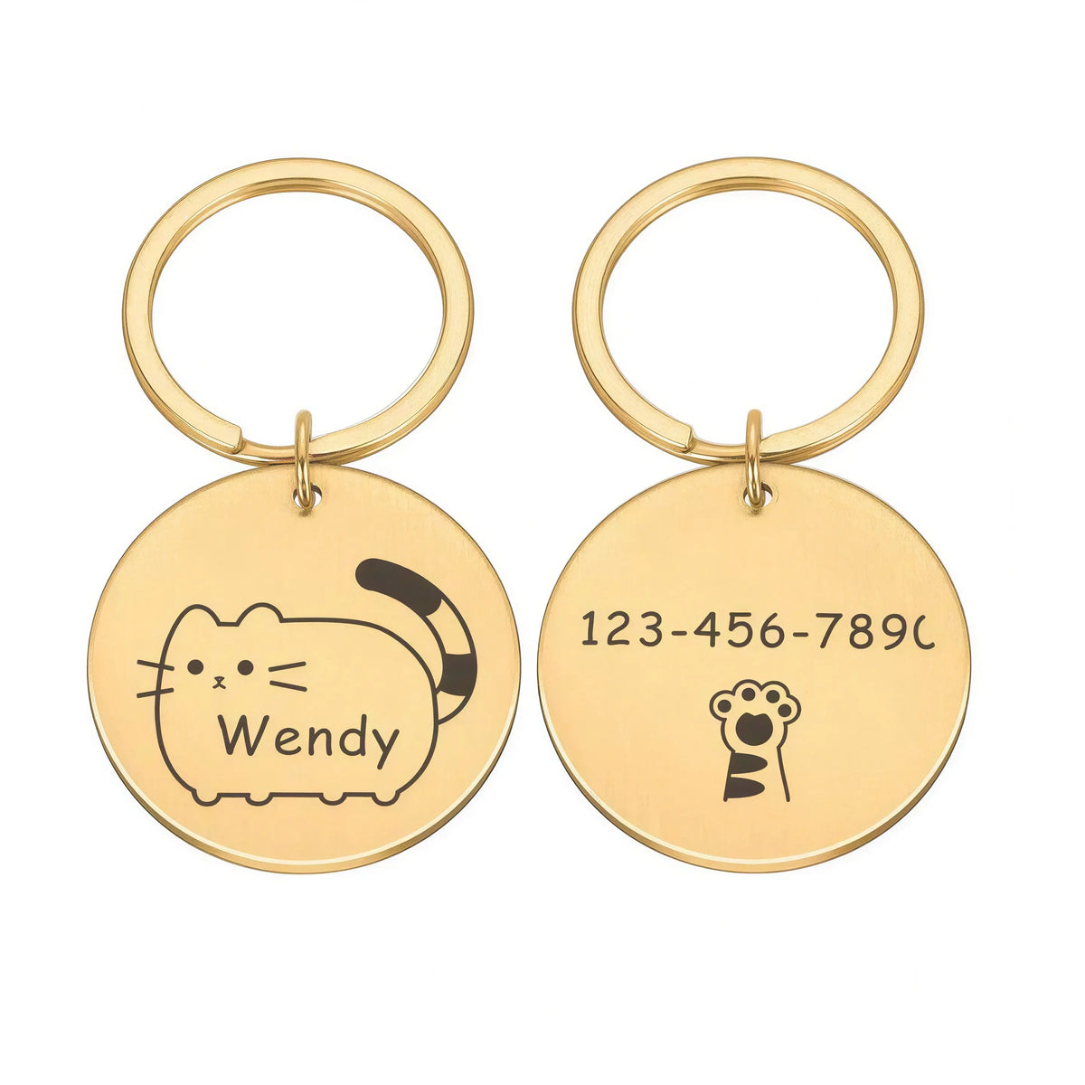 Plaque de collier personnalisée en acier inoxydable pour chat Pour toi Mon chat