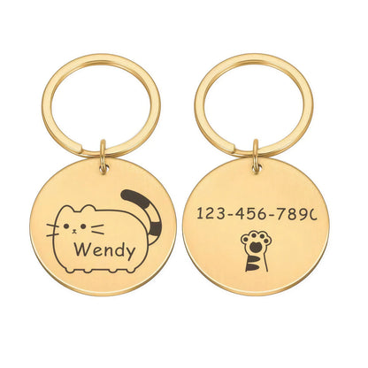 Plaque de collier personnalisée en acier inoxydable pour chat Pour toi Mon chat