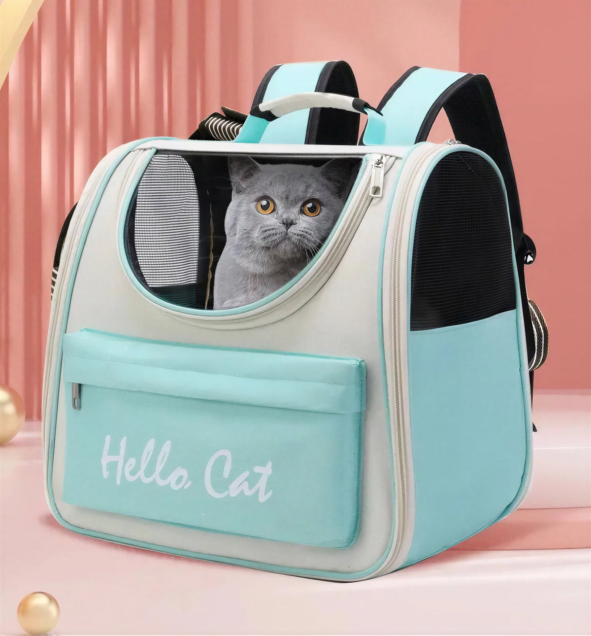 Sac à dos de transport respirant pour chat Pour toi Mon chat