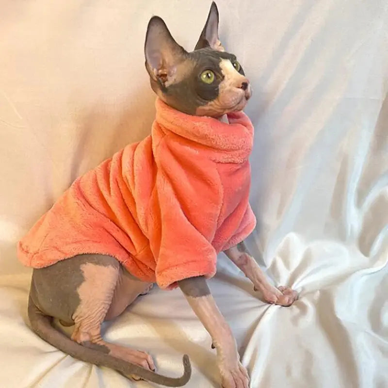 Pull Chat Polaire avec Col Roulé Pour toi Mon chat