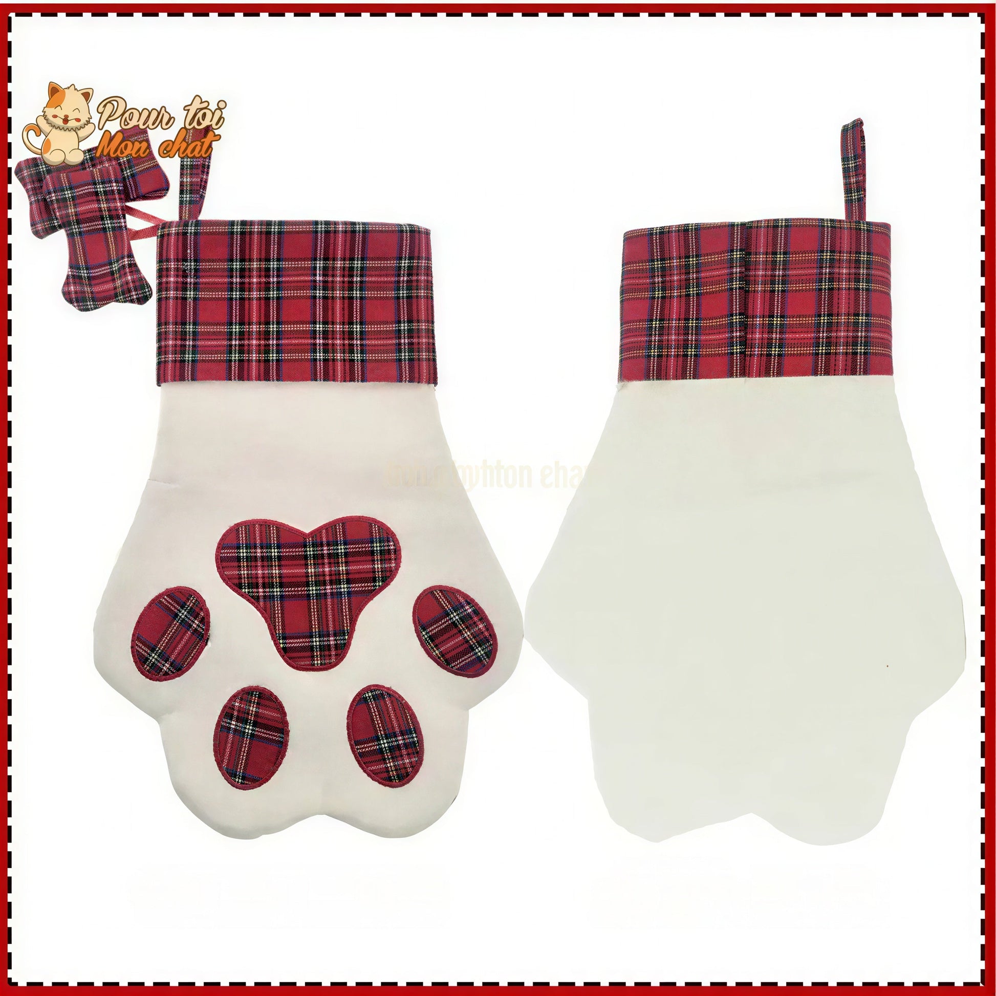 Noël Décors Chat, Chaussettes de Noël - Pour chats - Chat’chaussette’de’Noël™ Pour toi Mon chat