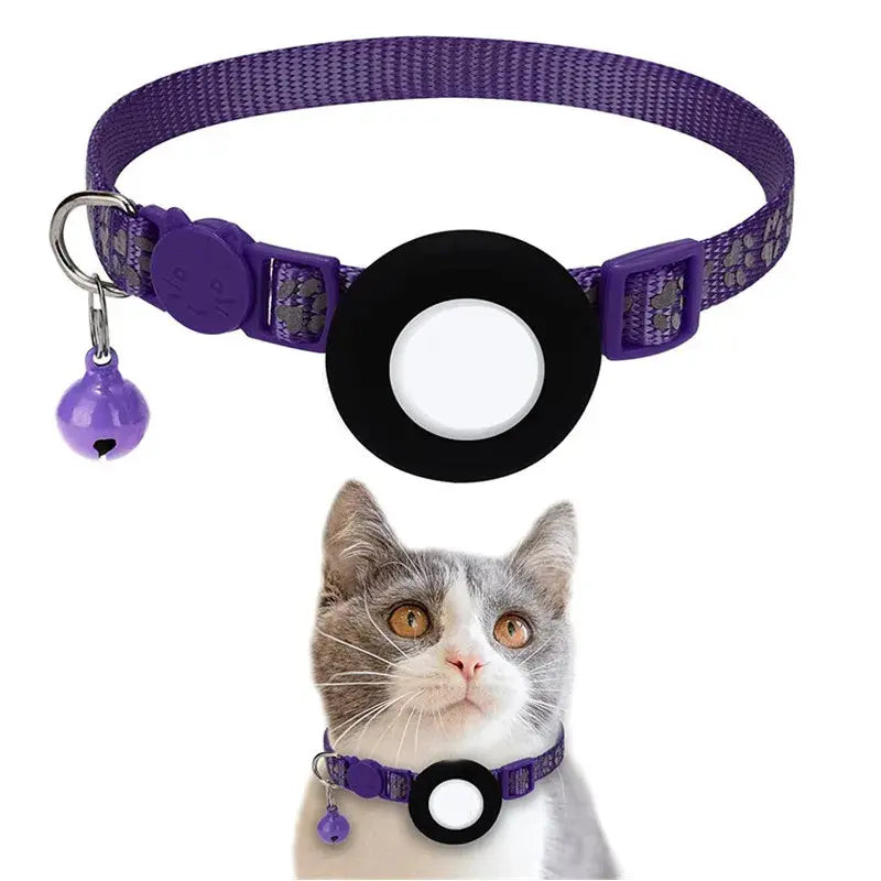 Collier Chat Anti Étranglement à Dégagement Rapide avec Emplacement pour Traqueur Pour toi Mon chat