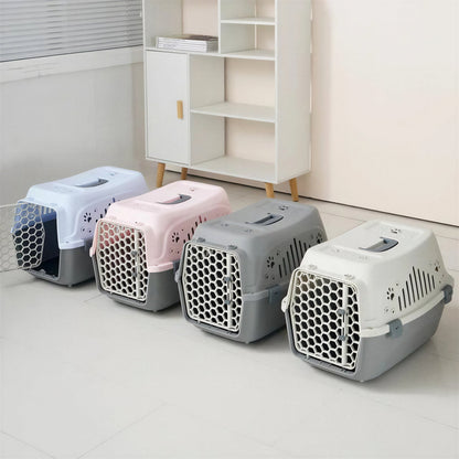 Boîte de transport respirante et durable en plastique pour chat Pour toi Mon chat