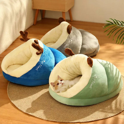 Lit Pour Chat En Forme De Chausson Avec Des Bois De Renne Pour toi Mon chat