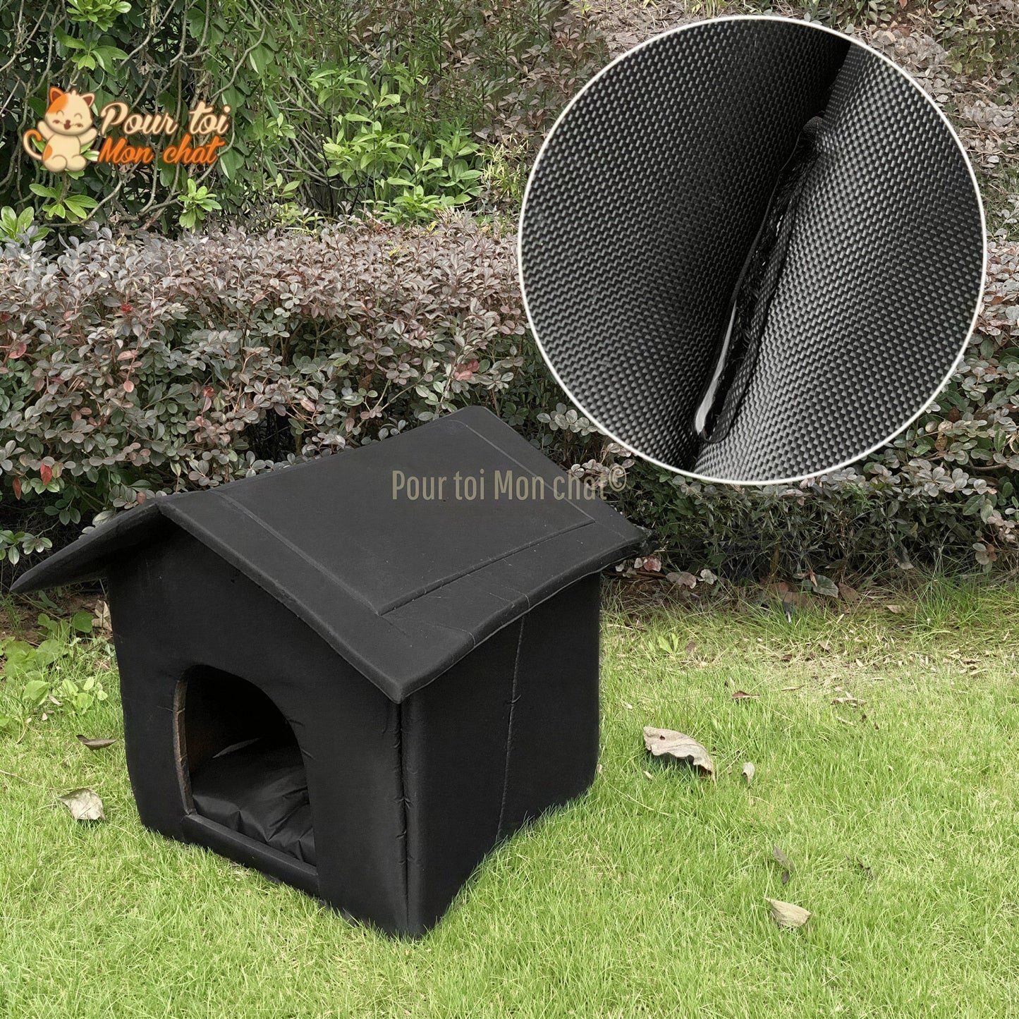 MAISON ÉTANCHE POUR CHAT D’EXTÉRIEUR - CABANE4CAT™ Pour toi Mon chat