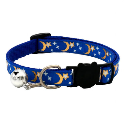 Collier Chat Anti Étranglement avec Motifs de Lunes et d'Étoiles Pour toi Mon chat