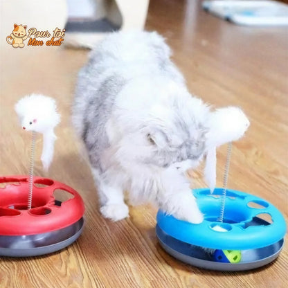 Jouet à balles et plumes : 2 jouets en 1 interactifs pour chat - Pilou-Pilou™ Pour toi Mon chat