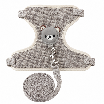 Sangle de poitrine en glaçure avec design d'ourson pour chat Pour toi Mon chat