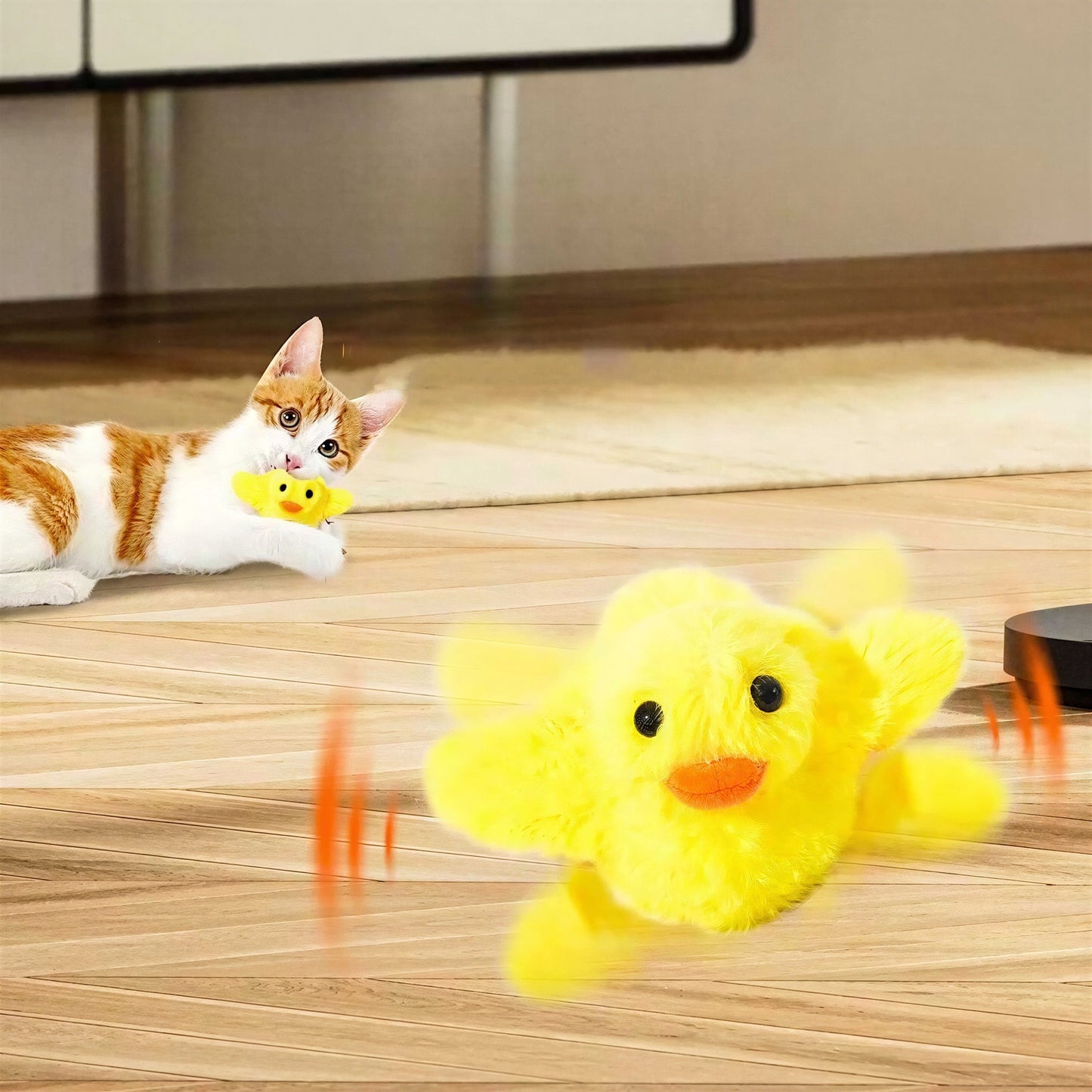 Jouet canard en peluche électrique pour chats Pour toi Mon chat