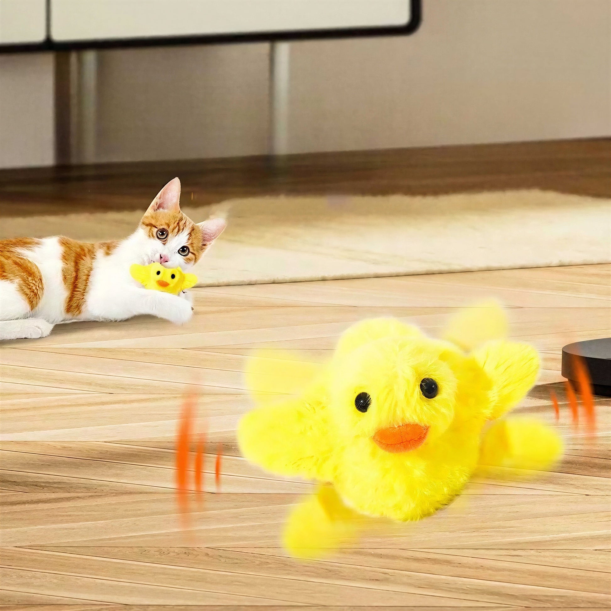 Jouet canard en peluche électrique pour chats Pour toi Mon chat
