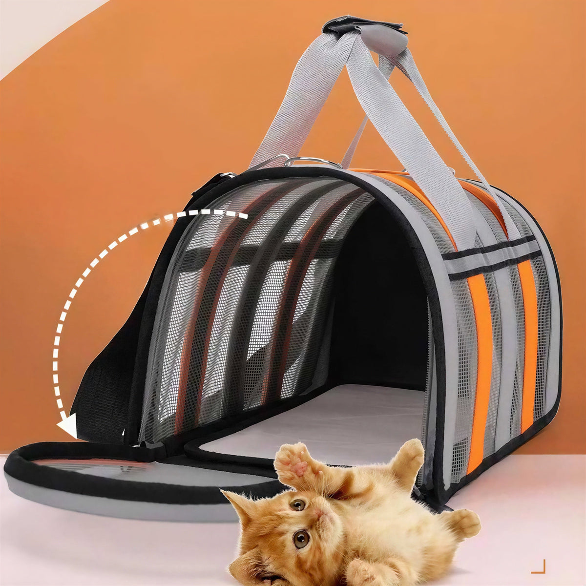 Sac à dos de transport pliable en tissu oxford pour chat Pour toi Mon chat