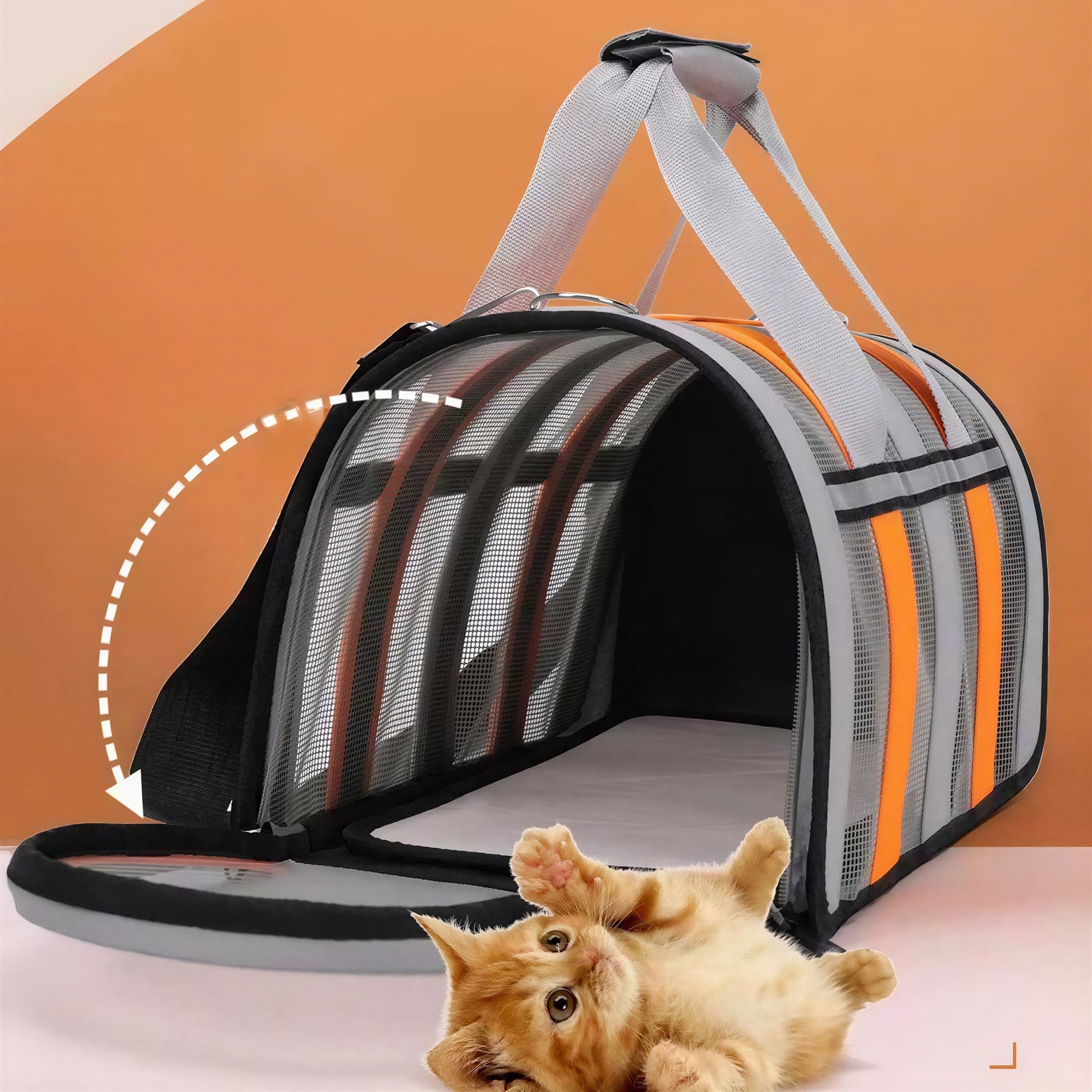Sac à dos de transport pliable en tissu oxford pour chat Pour toi Mon chat