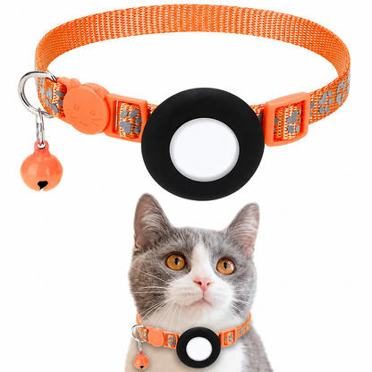 Collier Chat Anti Étranglement à Dégagement Rapide avec Emplacement pour Traqueur Pour toi Mon chat