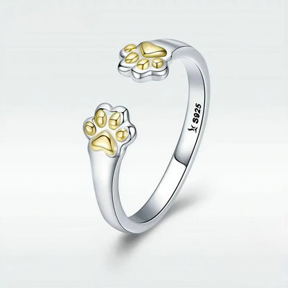 Bague Chat en Forme de Pattes pour Femme Pour toi Mon chat
