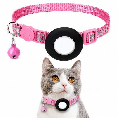 Collier Chat Anti Étranglement à Dégagement Rapide avec Emplacement pour Traqueur Pour toi Mon chat
