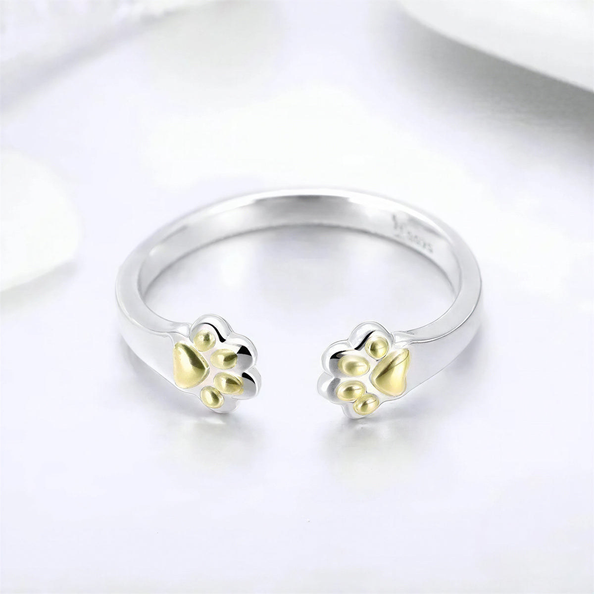 Bague Chat en Forme de Pattes pour Femme Pour toi Mon chat