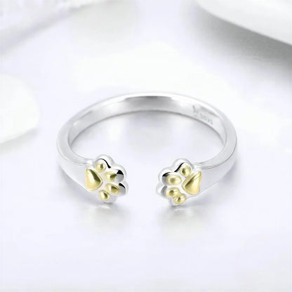 Bague Chat en Forme de Pattes pour Femme Pour toi Mon chat