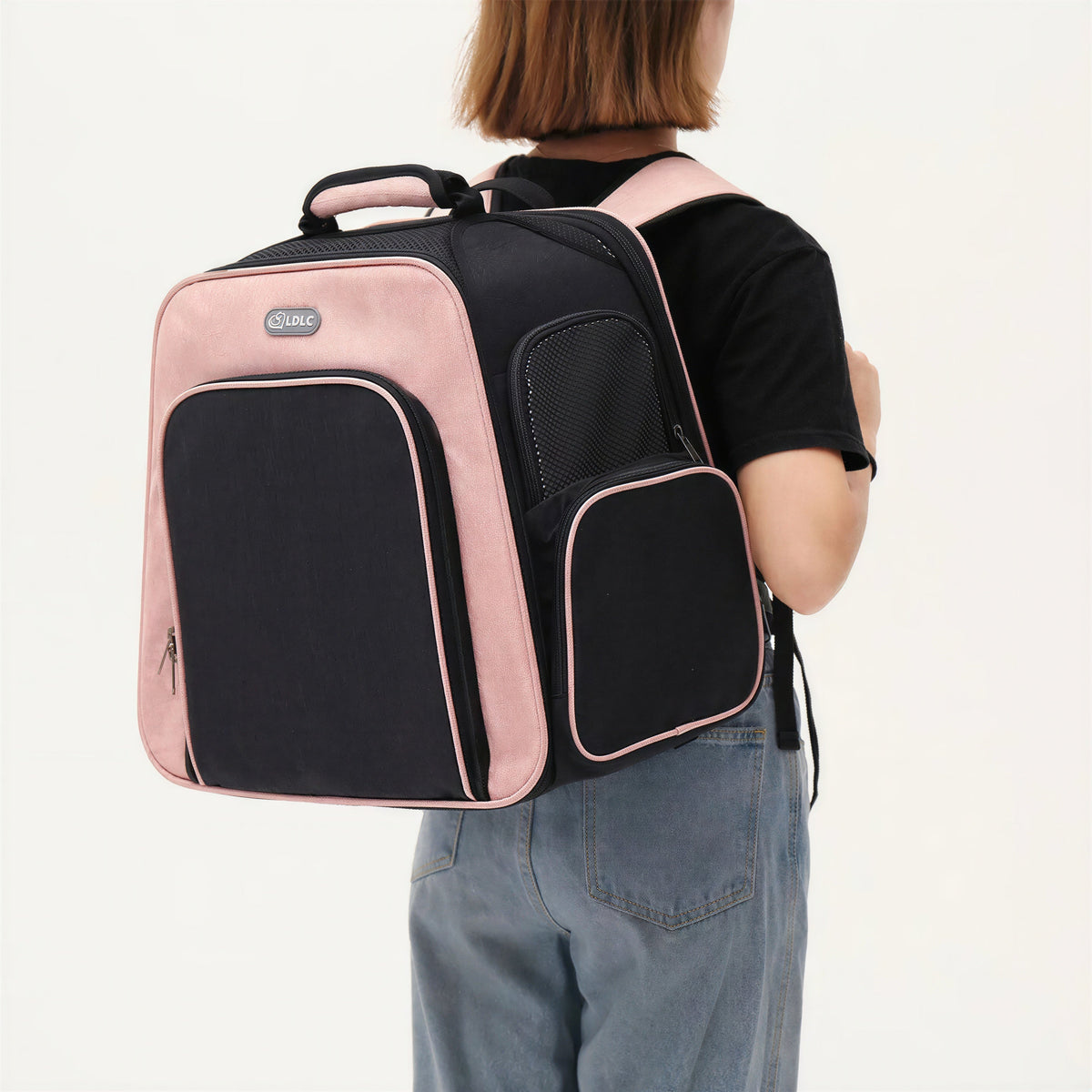 Sac à dos pliable et respirant avec fermeture éclair de sécurité pour chat Pour toi Mon chat