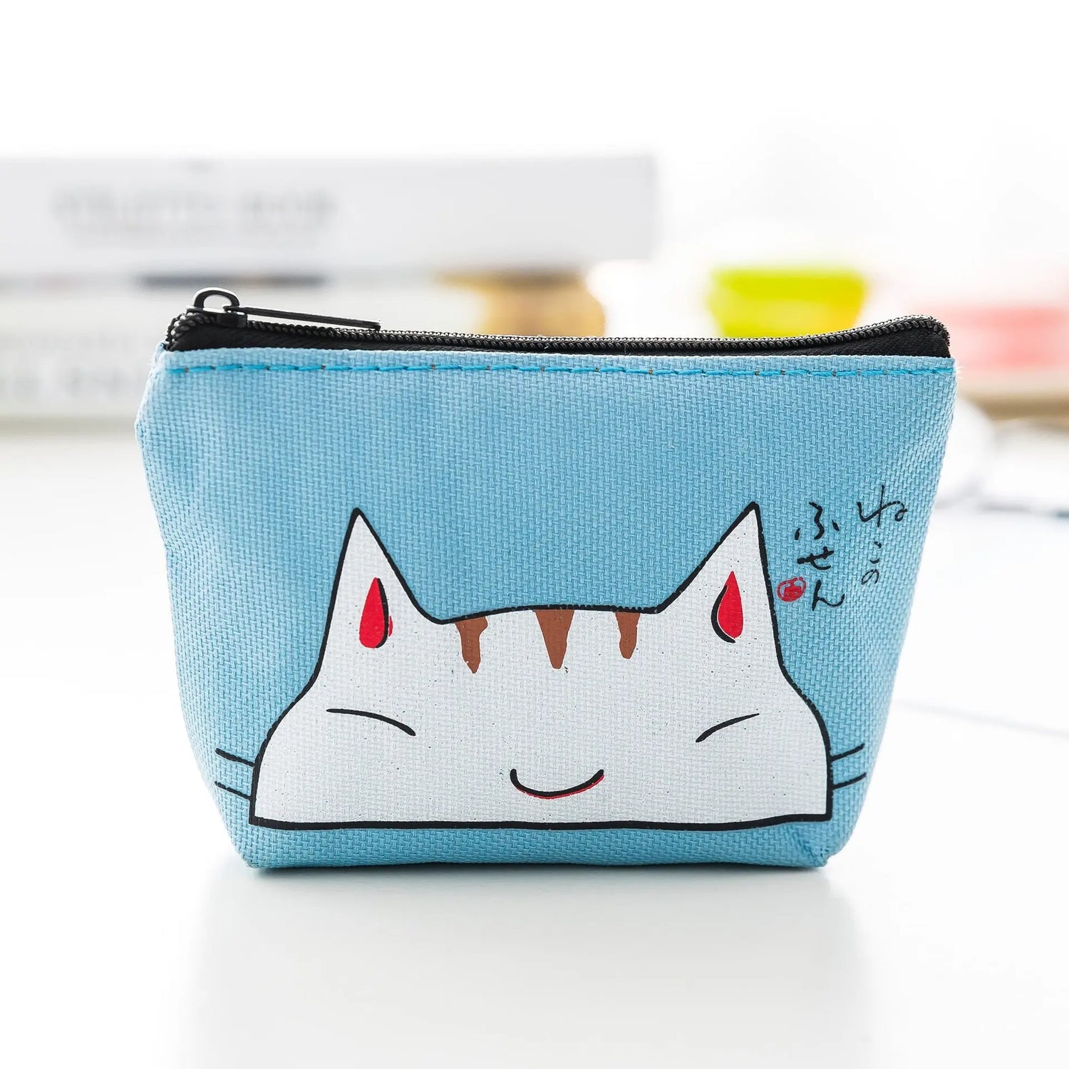 Sac à monnaie en toile de coton avec dessin de chats Pour toi Mon chat