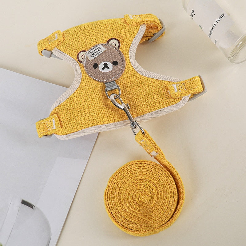 Sangle de poitrine en glaçure avec design d'ourson pour chat Pour toi Mon chat