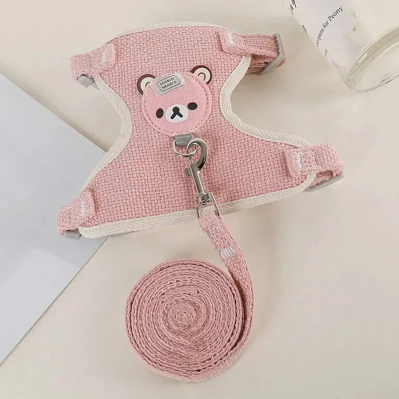 Sangle de poitrine en glaçure avec design d'ourson pour chat Pour toi Mon chat