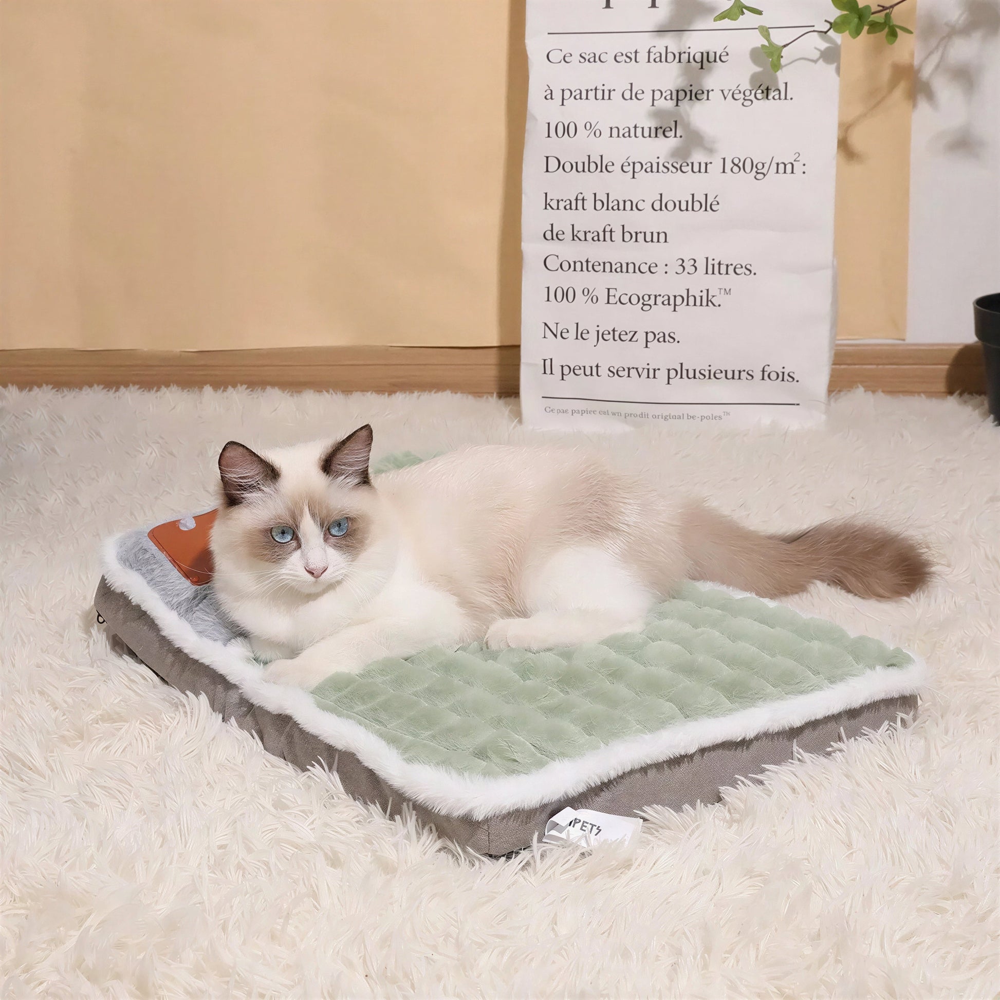Tapis de lit doux et luxueux pour chat Pour toi Mon chat