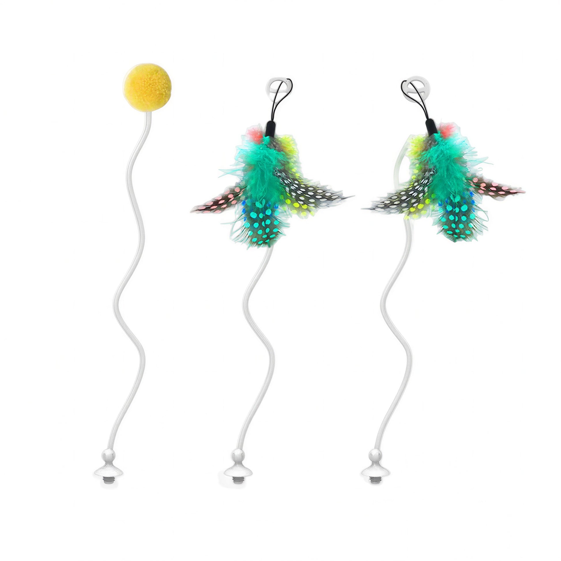 Jouet intelligent interactif pour chat - ROUESàPLUMES™ - Tiges et plumes de rechange Pour toi Mon chat