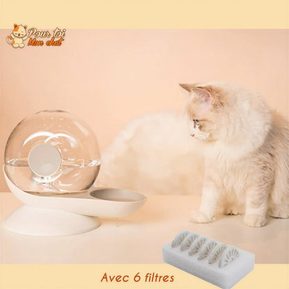 Fontaine à Eau Chat Sans Electricité - Escarg'eau™ Pour toi Mon chat