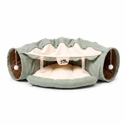 Tunnel de Jeu avec Coussin pour Chat - CoussiCat™ Pour toi Mon chat