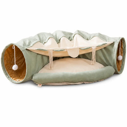 Tunnel de Jeu avec Coussin pour Chat - CoussiCat™ Pour toi Mon chat