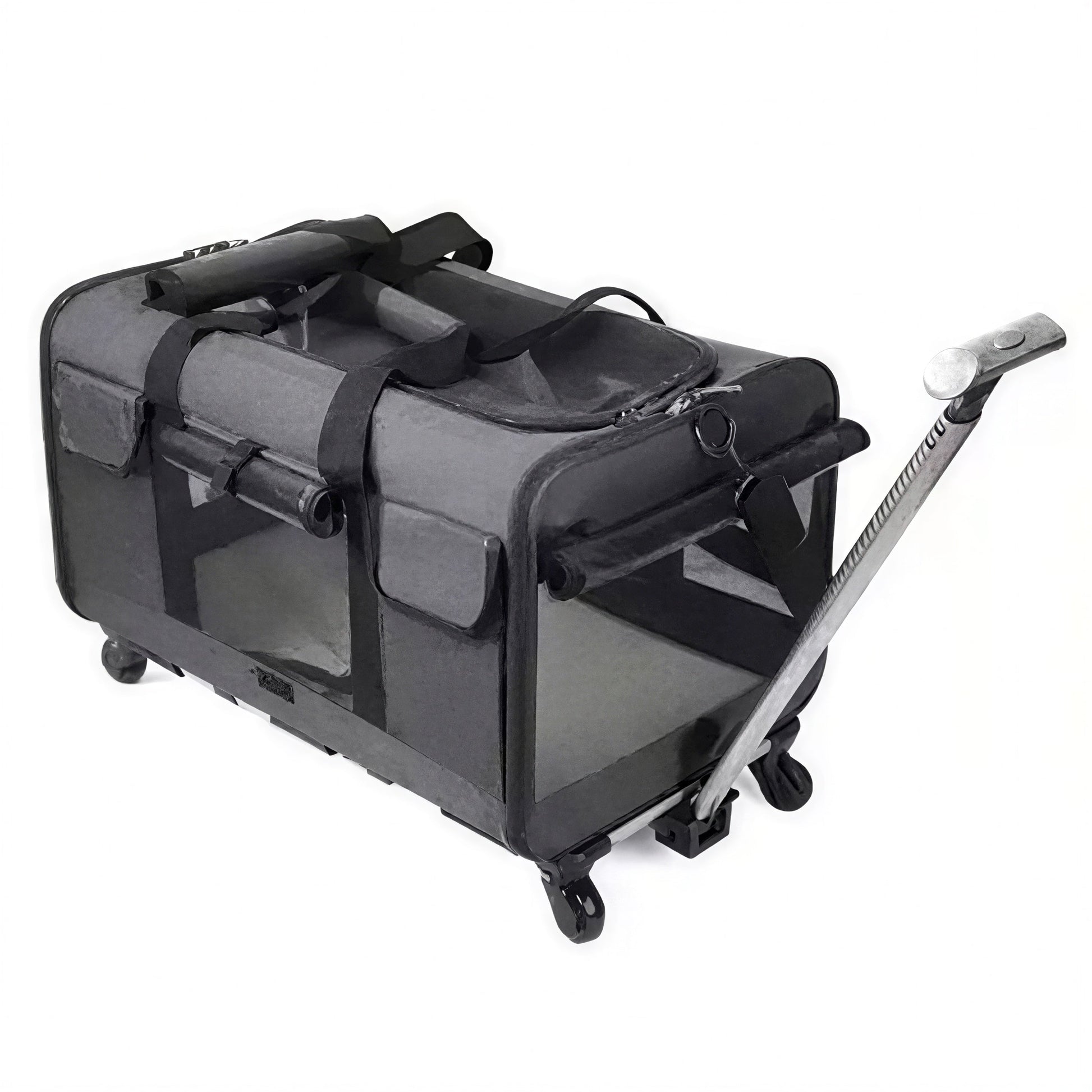 Poussette Chat Style Valise Respirante et Pliable Pour toi Mon chat