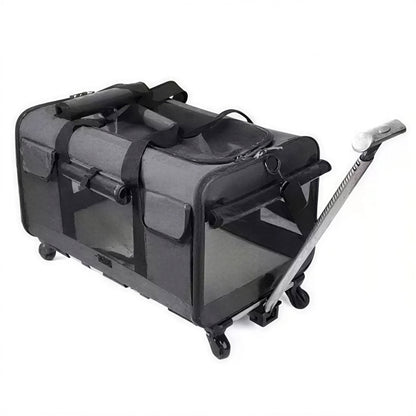 Poussette Chat Style Valise Respirante et Pliable Pour toi Mon chat