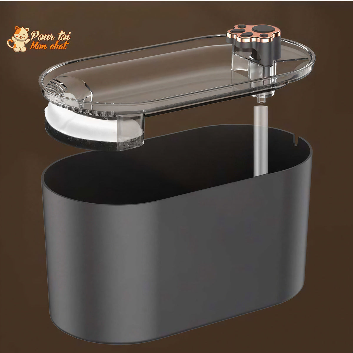 Fontaine d'eau automatique ultra-silencieuse pour chat Pour toi Mon chat