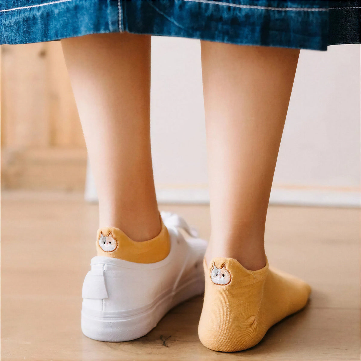 Cadeau Fan De Chat Chaussettes Avec Motif Chat Aux Talons Pour toi Mon chat