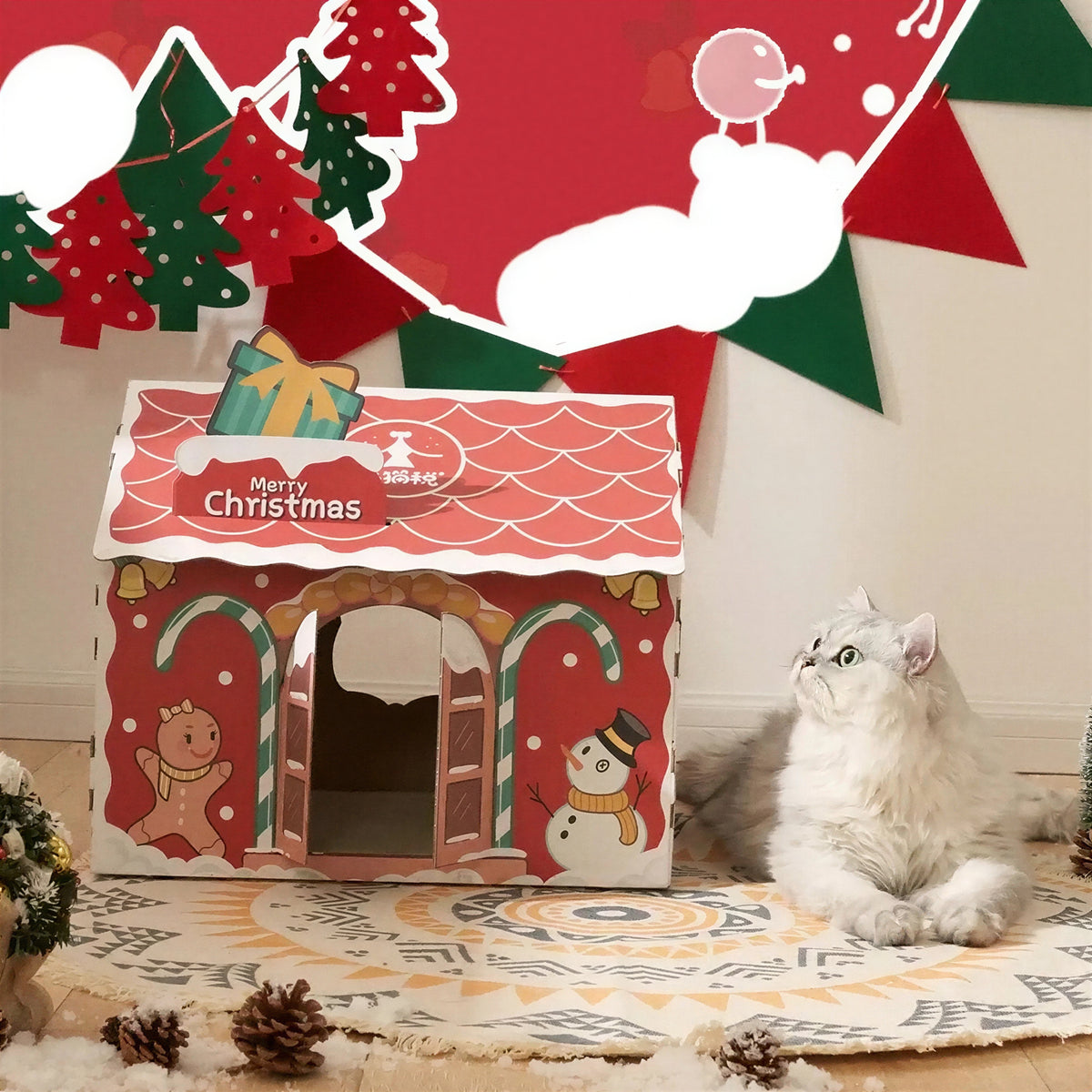 Cabane pour Chat Ambiance de Noel - vue 4