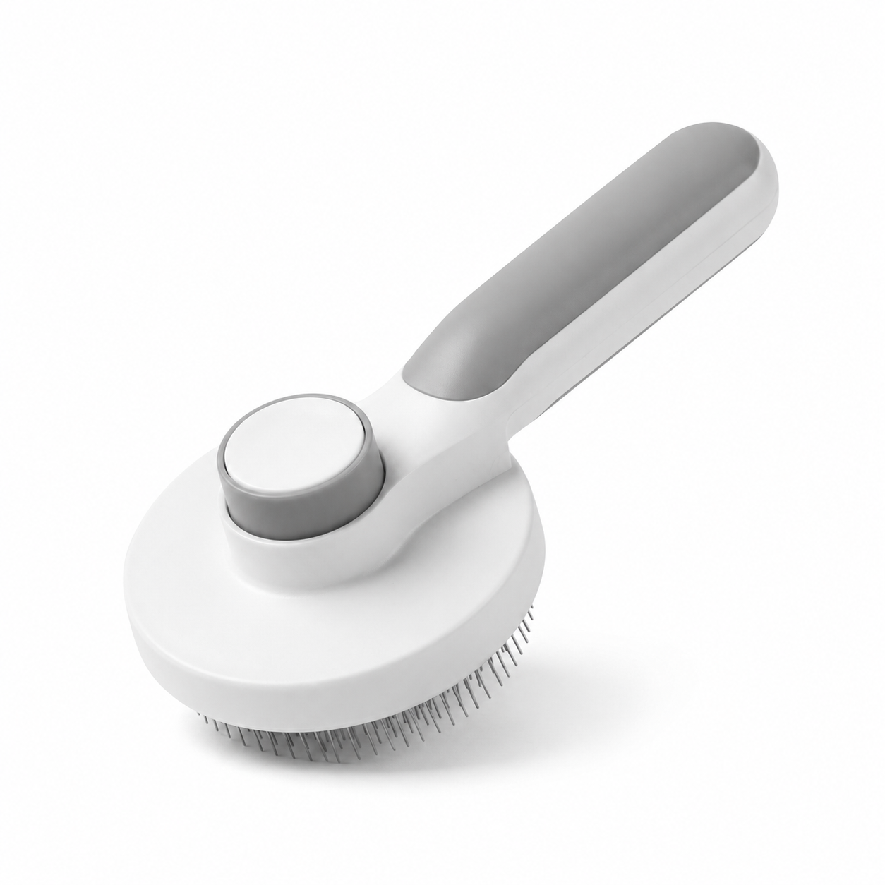 Peigne dépilatoire rond en plastique avec bouton pour chat Pour toi Mon chat