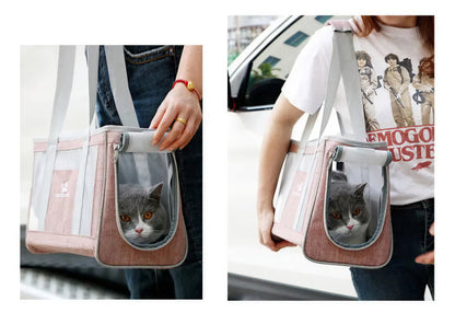 Sac à main de transport respirant pour chat Pour toi Mon chat