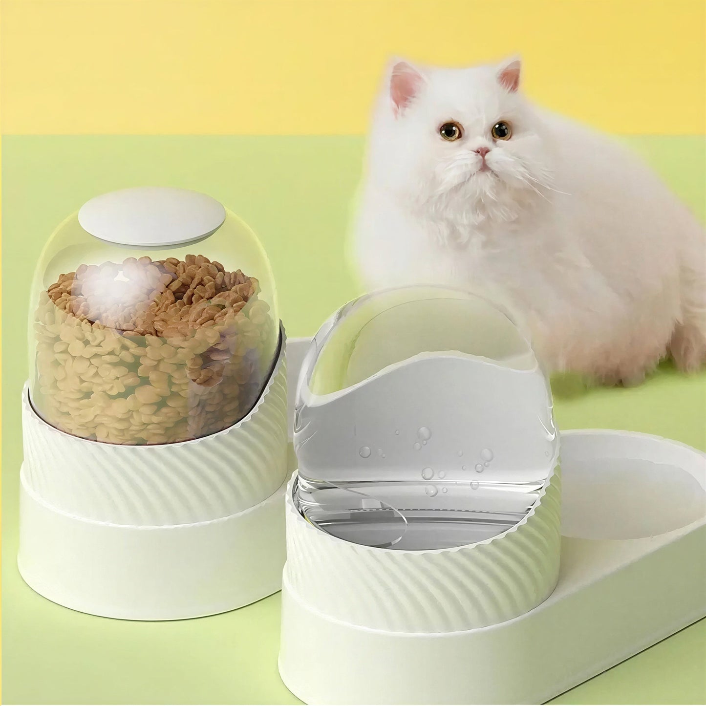 Distributeur automatique d'eau 2 litres et nourriture pour chat Pour toi Mon chat